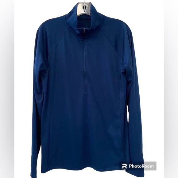 Under Armour Navy Long Sleeve Half Zip Pullover - Picture 1 of 13